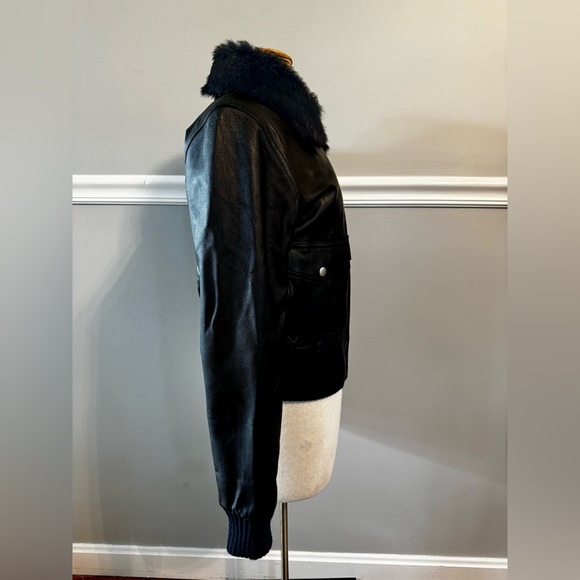 ID Entity by Lord & Taylor Moto Bomber Jacket with Removable Faux Fur Collar - Picture 2 of 14